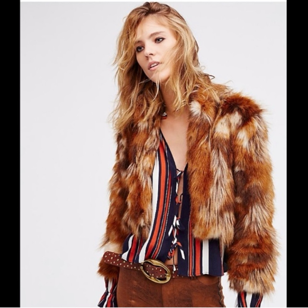 Spell (& the Gypsy) M/L Nomad faux fur cropped jacket